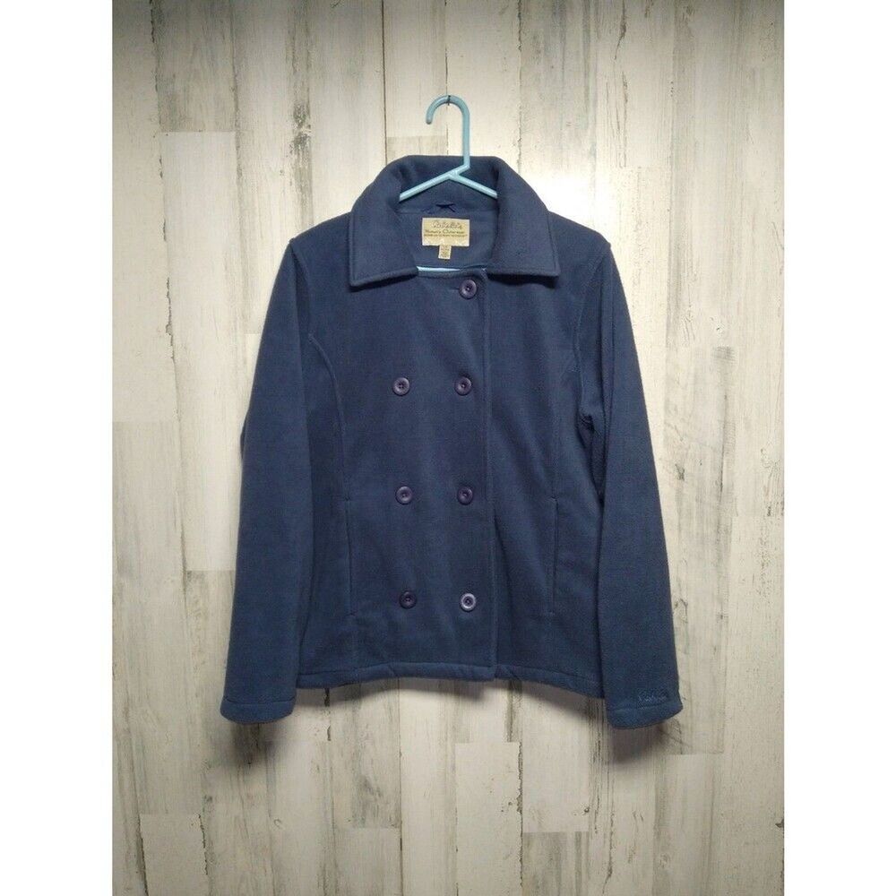 Cabela's Women’s Large Blue Double Breasted Fleece Jacket